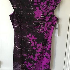 Purple print dress.